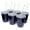 Navy, variant on Rolling Sands 16oz Reusable Plastic Cups with Lids, 6 Pack, USA Made; BPA Free Clear Tumblers, Includes 6 Reusable Straws; Dishwasher Safe