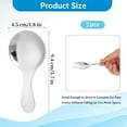thumbnail image 2 of Topboutique Short Handle Spoon 7 Pcs Stainless Steel Spoon Dessert Spoon Mini Salt Spoons Cute Coffee Scoop Cake Scoop Small Round Spoons for Tea Condiments Sugar Kitchen Tools,Silver, 2 of 5