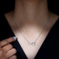 thumbnail image 5 of Rosec Jewels - Lab Diamond Infinity Necklace with Heart (5 mm, 1/2 Ct, EF-VS Grade)- Gift for Valentines Day, 10K White Gold, 5 of 7