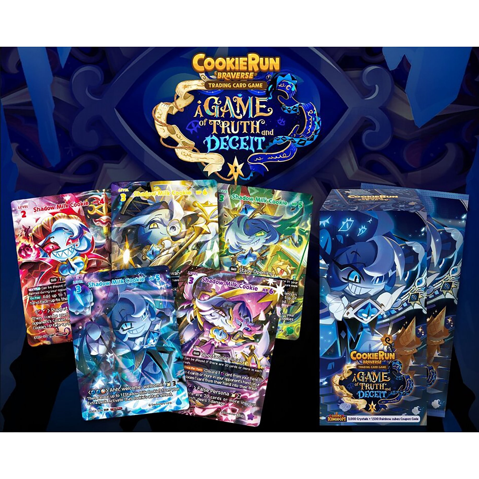 CookieRun TCG: A Game of Truth & Deceit - 4 Booster Pack Bundle - Braverse Trading Card Game, Strategy Play & Battle Deck-Building, Randomly Assorted