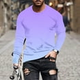 thumbnail image 2 of XFYSSS Fashion Men's Gradient Printed Top Casual Long Sleeved Round Neck Blouses & Shirts Men Polyester Tops, 2 of 5