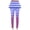 Blue, variant on WXLWZYWL Women's Casual Pants for Fall Sports Striped Yoga Pants Classic Slim High Waist Running Legging Trousers