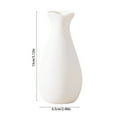 thumbnail image 3 of Home Decor QTOCIO White Ceramic Flower Vase Home Decoration Vase for Bookshelf Mantel Table Fireplace Decor, 3 of 5