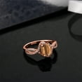 thumbnail image 4 of Gem Stone King 1.83 Ct Oval Brown Tiger Eye 18K Rose Gold Plated Silver Ring (Size 9), 4 of 4