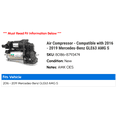 thumbnail image 2 of Air Compressor - Compatible with 2016 - 2019 Mercedes-Benz GLE63 AMG S 2017 2018, 2 of 2