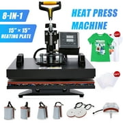 Viribus New upgraded 8 in 1 15" X 15" T Shirt Heat Press Machine for Mug Hat Plate Cap Mouse Pad
