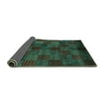thumbnail image 2 of Ahgly Company Indoor Rectangle Checkered Turquoise Blue Modern Area Rugs, 5' x 7', 2 of 4