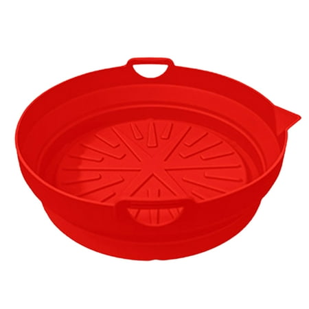

greenhome Fryer Liner with Double Handles Heat-Resistant Foldable Thickened Baking Pan Food Grade Fryer Pad Home Supplies