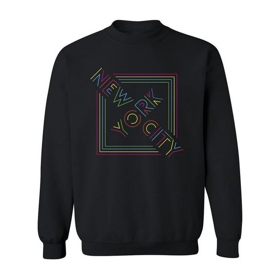 Ny Neon  Sweatshirt Men -Image by Shutterstock, Male Large