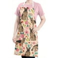 thumbnail image 5 of German Shepherd with Pioneer Flower Apron-Garden Aprons for Women with Pockets-Cotton Linen Waterproof Kitchen Cooking Gardening Aprons Adjustable for Kitchen,Cooking,BBQ and Salon 33x27 Inch, 5 of 7