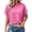 Hot Pink, variant on Women's Loose Fit Crew Neck Short Sleeve T Shirt with Hollow Out Back and Irregular Hem, Casual Summer Top for Daily Wear, Breathable and Trendy Blue M