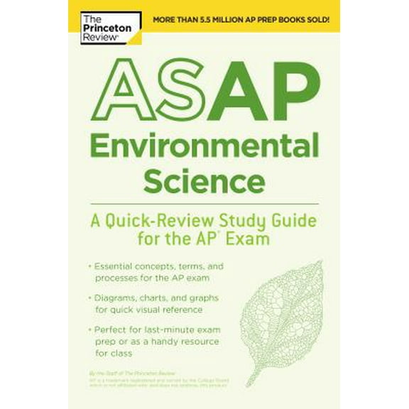 Pre-Owned ASAP Environmental Science: A Quick-Review Study Guide for the AP Exam (Paperback) 0525567682 9780525567684