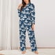 thumbnail image 2 of Balery Snow Penguin Conjunto de Pijama con Estampado para Mujer, Conjunto de Dos Piezas con Manga Larga, Ropa de Dormir Suave con Bolsillos, Pijamas Cómodos-Medium, 2 of 7