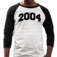 thumbnail image 2 of 2004 College Style Three-Quarter Raglan Sleeve Baseball Shirt Unisex Large White/Black, 2 of 5