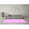 thumbnail image 3 of Ahgly Company Machine Washable Indoor Square Solid Pink Modern Area Rugs, 8' Square, 3 of 4