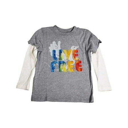 Junk Food - Little Girls Long Sleeve Tee Shirt GRAY /