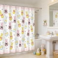 thumbnail image 1 of CaiYueKe Easter Shower Curtain Waterproof Bathroom Decor Floral Bunny Holiday Modern Polyester Fabric Shower Liner Tub Enclosure Durable Washable Decorative, 1 of 6