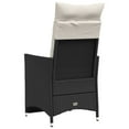thumbnail image 5 of vidaXL Reclining Garden Chairs 2 pcs with Cushions Black Poly Rattan, 5 of 5