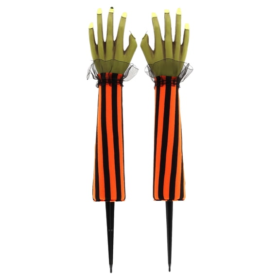 Witch Hand Yard Stakes Outdoor Decorations, Multicolor, 18.3", 2 Count, Halloween by Way To Celebrate