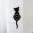thumbnail image 2 of asddcavvf Cartoon Cute Cat Wall Clock Home Watch Way Tail Move Large Countdown Clock, 2 of 4