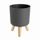 thumbnail image 1 of Macetas modernas ckepdyeh con patas de madera para dormitorio, sala de estar, maceta de pie para jardín de casa -A, 1 of 8