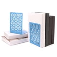 thumbnail image 2 of Giaone 1 Pair Metal Bookends Hollow Book Stoppers Decorative Bookends Book Stands, 2 of 10