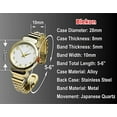thumbnail image 2 of Blekon Collections Japanese Quartz Women's 28mm Case Elegant Pearl Beads Metal Cuff Bangle Watch, 2 of 5