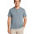 thumbnail image 3 of (2 pack) Turtle Bay New York Men's Short Sleeve Henley Relaxed Fit Shirt with Pocket, 3 of 9