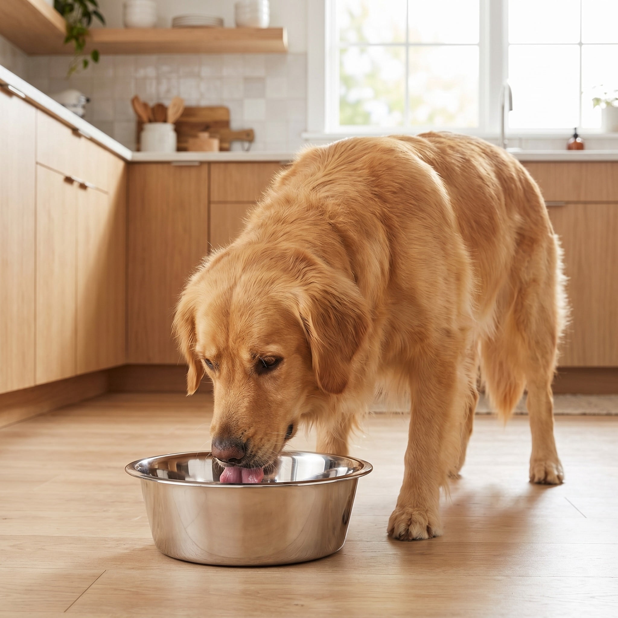 (2 pack) Vibrant Life Extra Large 38-Cup Stainless Steel Pet Bowl, Silver
