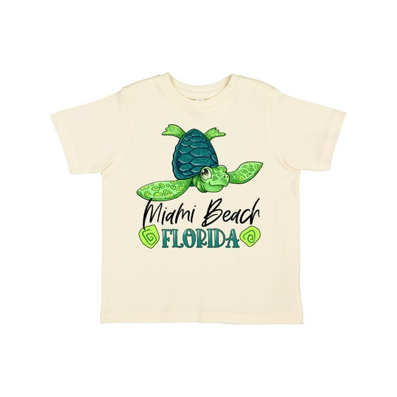 Inktastic Miami Beach, Florida Happy Sea Turtle Boys or Girls Toddler T-Shirt
