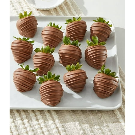 From You Flowers - Belgian Milk Chocolate Covered Strawberries - 12 Pieces for Birthday, Anniversary, Get Well, Congratulations, Thank You, All Occasions