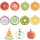thumbnail image 1 of 22 piezas de dijes de frutas esmaltadas chapadas en oro, surtidos en 11 estilos: limón, sandía, manzana, naranja, pitahaya., 1 of 5