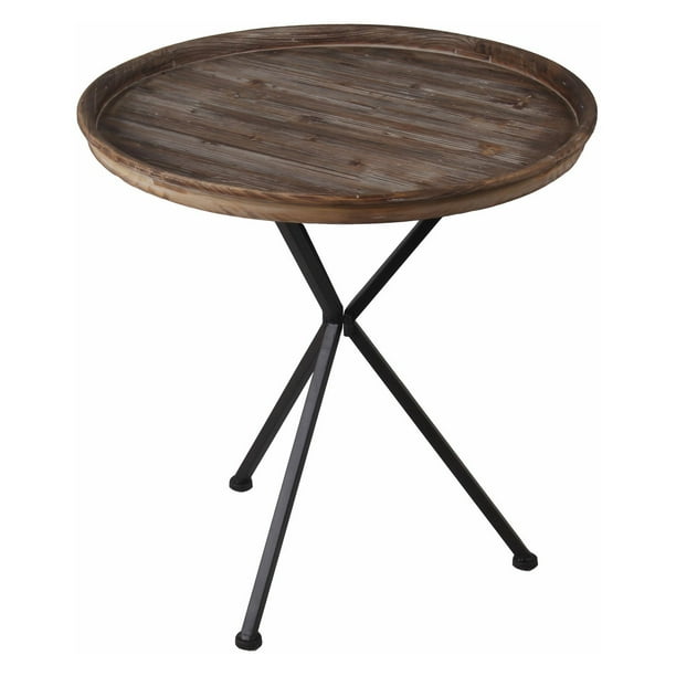 Privilege International Round 24 In Tray Top Accent Table Com Tray Top Accent Table, 24 Round Coffee Table Tray