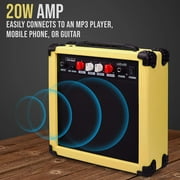 LyxPro 39 Inch Electric Guitar Kit with 20W Amp & Accessories - Retro Yellow