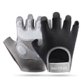 thumbnail image 1 of Guantes deportivos de medio dedo para fitness, para mujer, con almohadilla de palma engrosada, de silicona, con absorción de impactos, equipo de protección para la palma, guantes transpirables para, 1 of 2