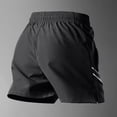 thumbnail image 5 of XFeng Men Quick Dry Athletic Shorts Elastic Waist Split‑Hem Running Workout Shorts, 5 of 5