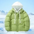 thumbnail image 2 of Down Jacket Men Warm Winter Coats for Mens Puffer Jackets with Hood Green XL, 2 of 5