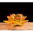 thumbnail image 1 of Candelabros con forma de flor de material cristal de loto Adornos religiosos budistas ( seleccionables) Ámbar BLESIY Candelabros de cristal, 1 of 8