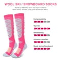 KUYOU Ski Socks 2 Pair Skiing Socks OTC Women Men Thermal Knee High