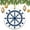pattern-1902, variant on Ceramic Ornament Oil Painting of A Small Blue And White Rowboat Ornaments for Christmas Tree Ocean Sea Sailing Boat Ornament Gifts for Christmas 2024
