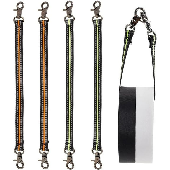 4Pcs 2 Colors Electrical Tape Holder Electrical Tape Hooks Polyester Electrical Tape Chain Electrical Tape Strap with Trigger Snap Hook Bag Tool Box Construction Mixed Color