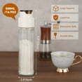 thumbnail image 6 of NiHome 16.9oz Sugar Dispenser with Automatic Pouring Switch for Home, Kitchen, Coffee Station, Large Capacity Glass Jar for Sugar, Coffee Creamer, Salt, Food-Grade Glass with Anti-Slip Ribbed Design, 6 of 7