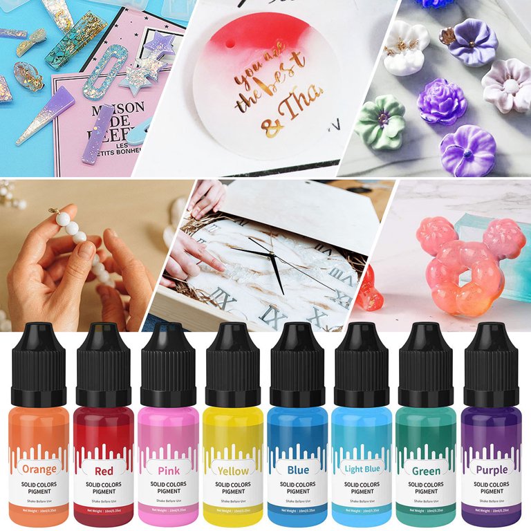 Let's Resin Translucent Liquid Resin Dye, 16 Color Concentrated Epoxy Resin Paint,Resin Colorant for Resin Coloring, Resin Jewelry