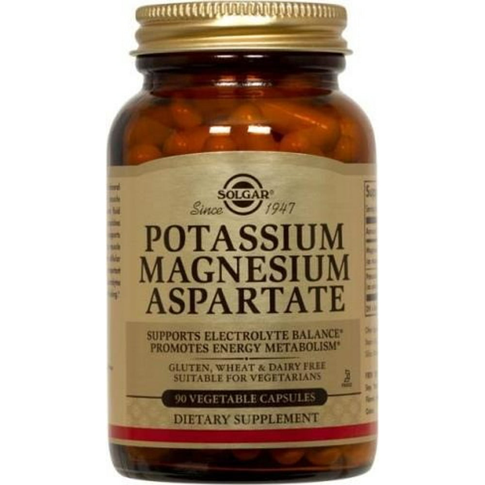 Solgar Potassium Magnesium Aspartate 90 Vegetable Capsules Walmart