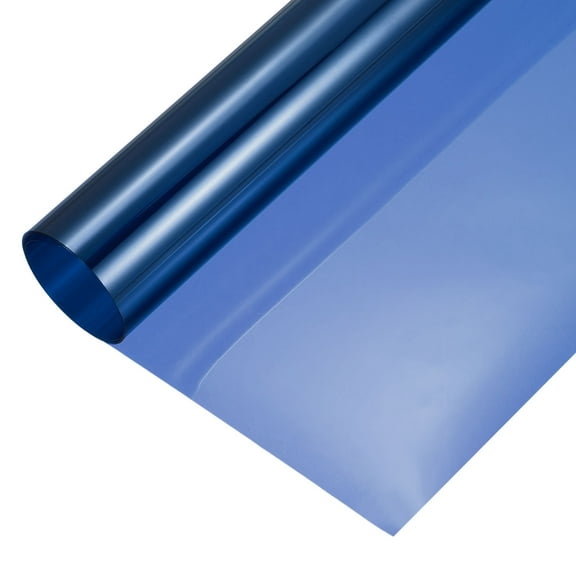 Uxcell Iridescent Window Film,12" x 39" Holographic Fabric Dichroic Film Roll,Dark Blue