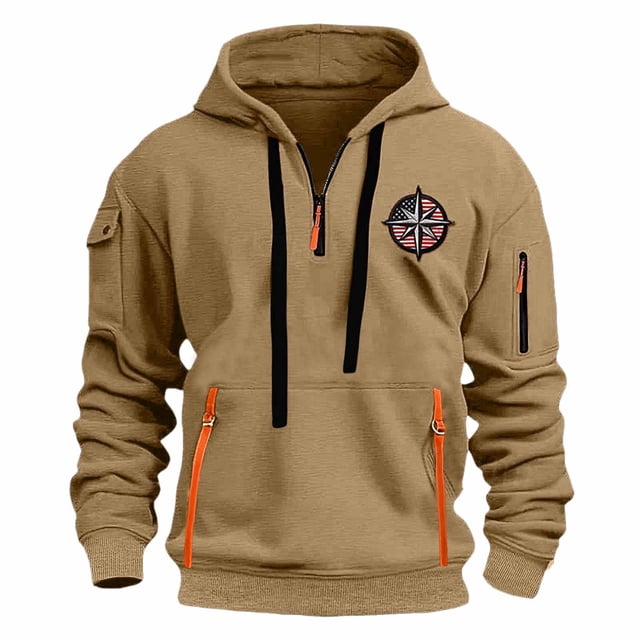 pstuiky Camisas de manga larga abrigadas para hombre, Blusa deportiva con capucha de manga larga y bolsillo con cremallera de color liso a la moda para hombre tops de invierno para hombre s