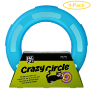 Petmate Crazy Circle Cat Toy - Blue Small - 9.5 Diameter - Pack of 4