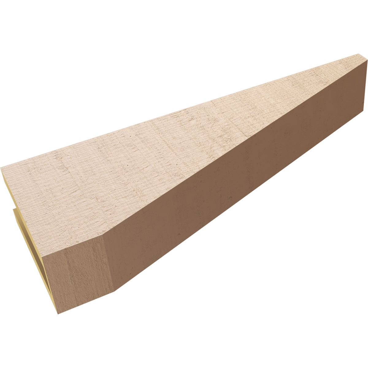 4"W x 24"D x 8"H Thin Concord Rough Cedar Woodgrain TimberThane Corbel, Primed Tan
