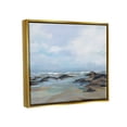 thumbnail image 4 of Stupell Industries Morning Beach Painting Nature Painting Gold Floater Framed Art Print Wall Art, 21 x 17, 4 of 10