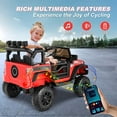 thumbnail image 6 of Farmdex 24V Ride on Toys, Battery Powered Ride on Cars with Remote Control, Electric Ride on Truck Car for Kids, 400W Power Cars Wheels w/ Bluetooth, Music, Seat Belts, Spring Suspension, Red, 6 of 11